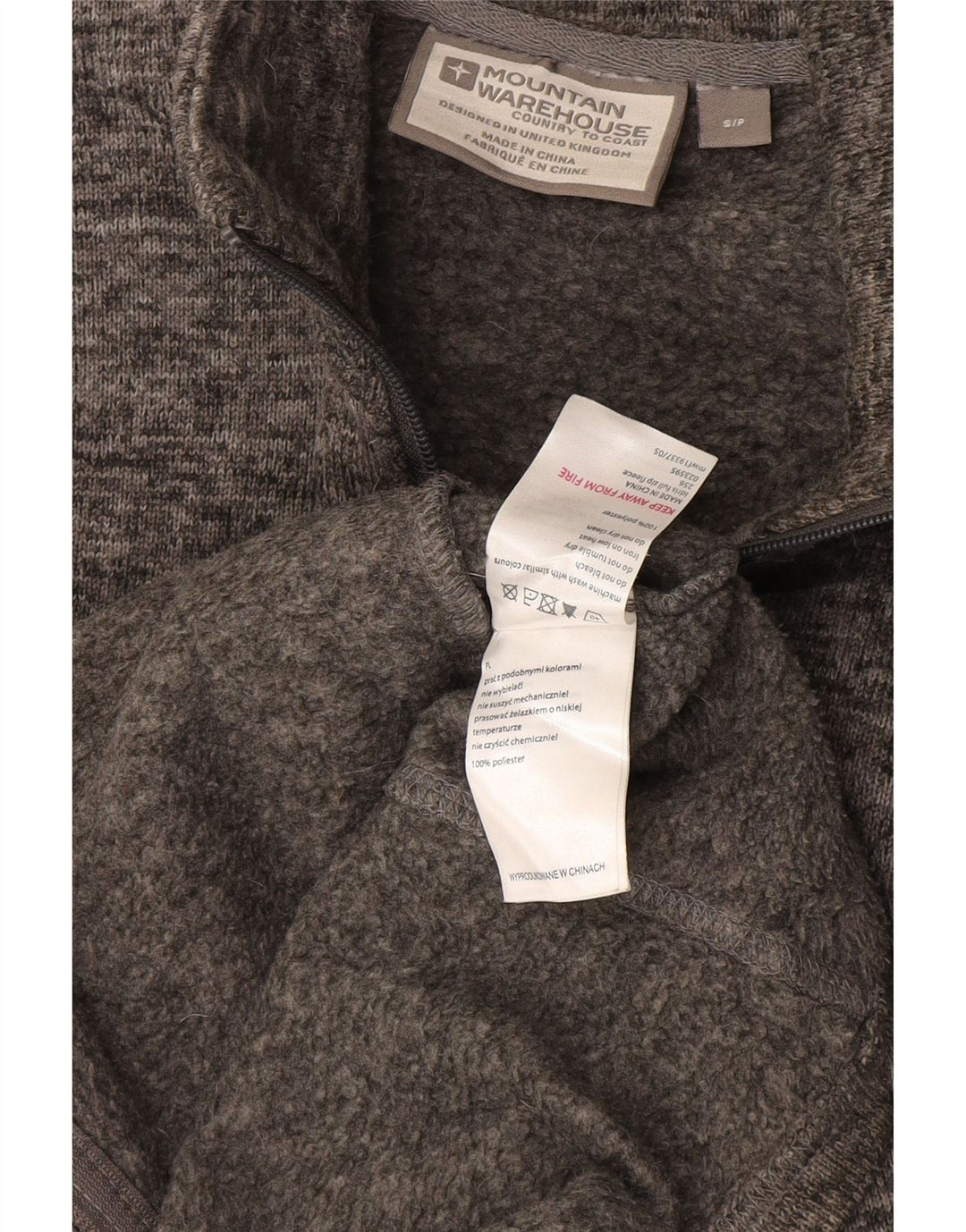 Mountain Warehouse Herre træningsdragt Top jakke Lille grå Flecked Polyester