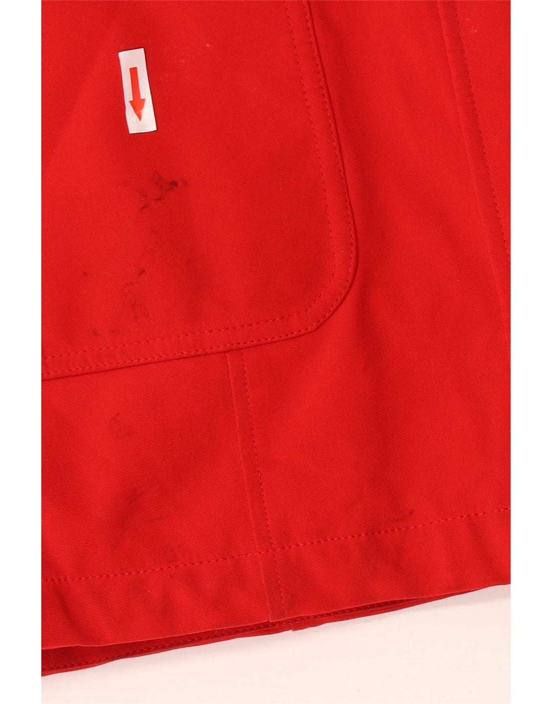 Calvin Klein Dame Hooded Parka Jacket UK 10 Small Red Polyester