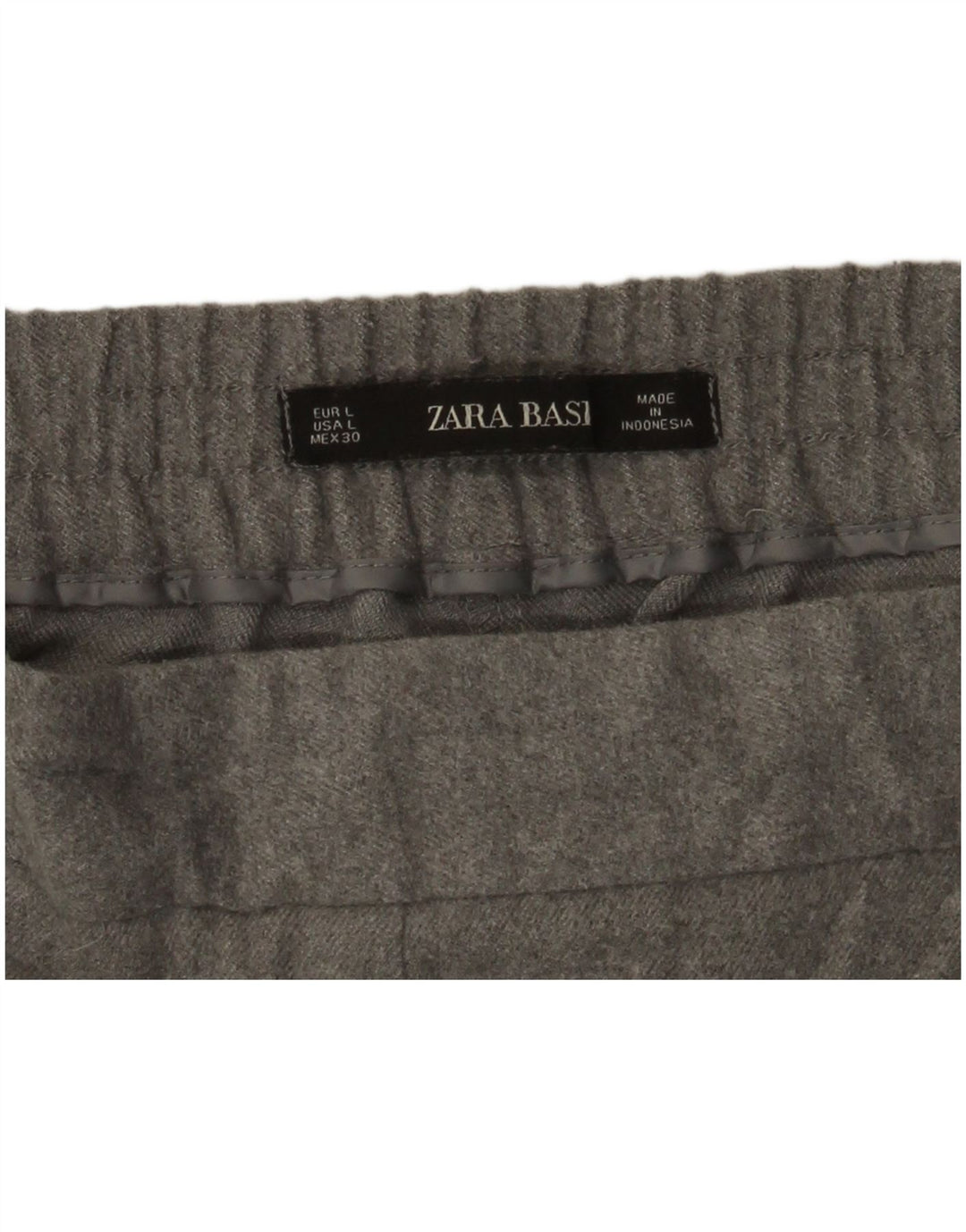 Zara Womens Cropped Trousers Large W30 L25 Grå