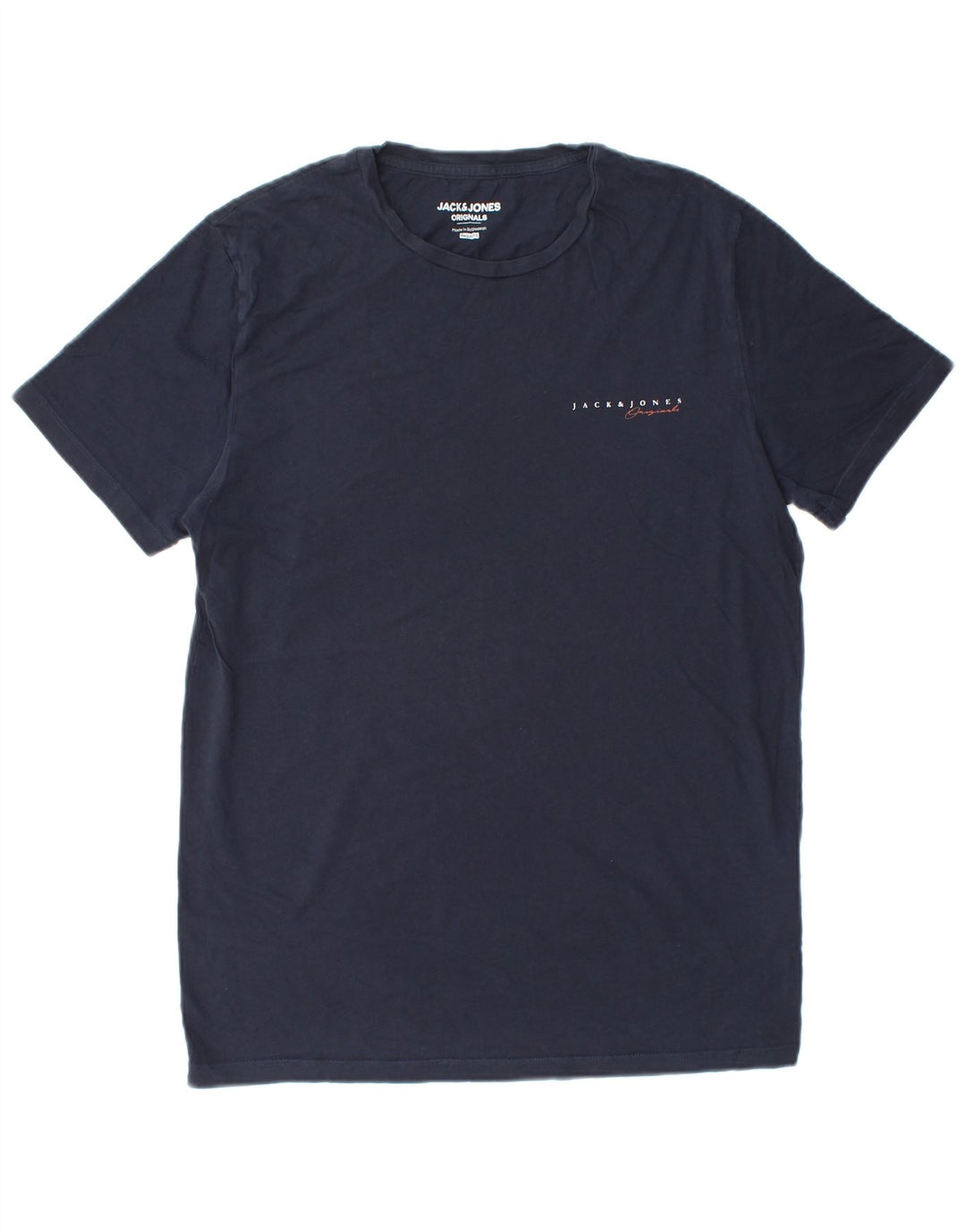 JACK & JONES Herre Regular Fit T-shirt Top Stor marineblå bomuld