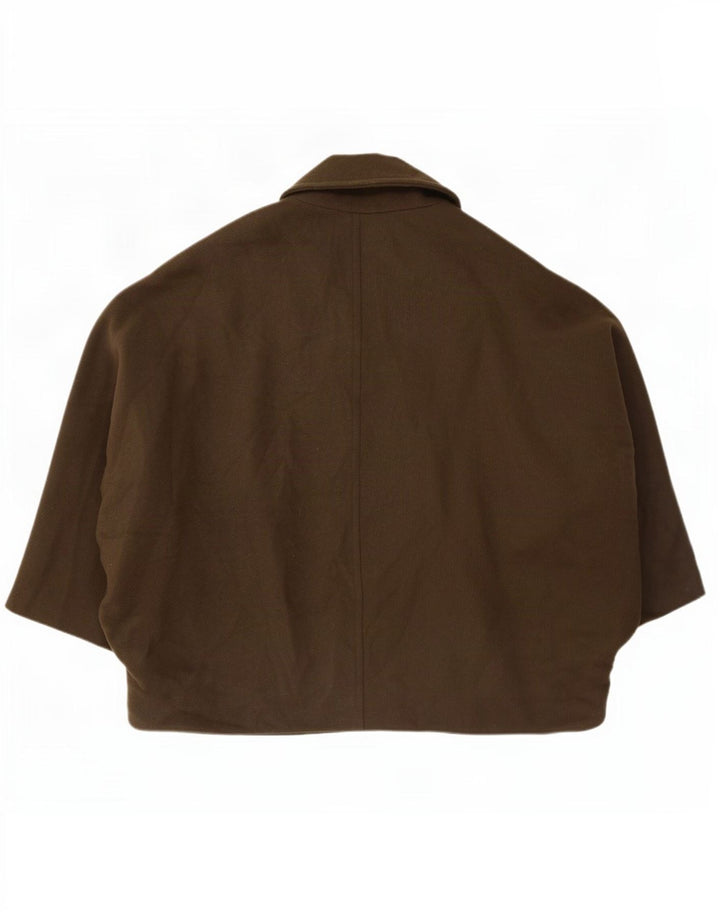 Zara Dame Cape Jacket UK 14 Medium Khaki Polyester