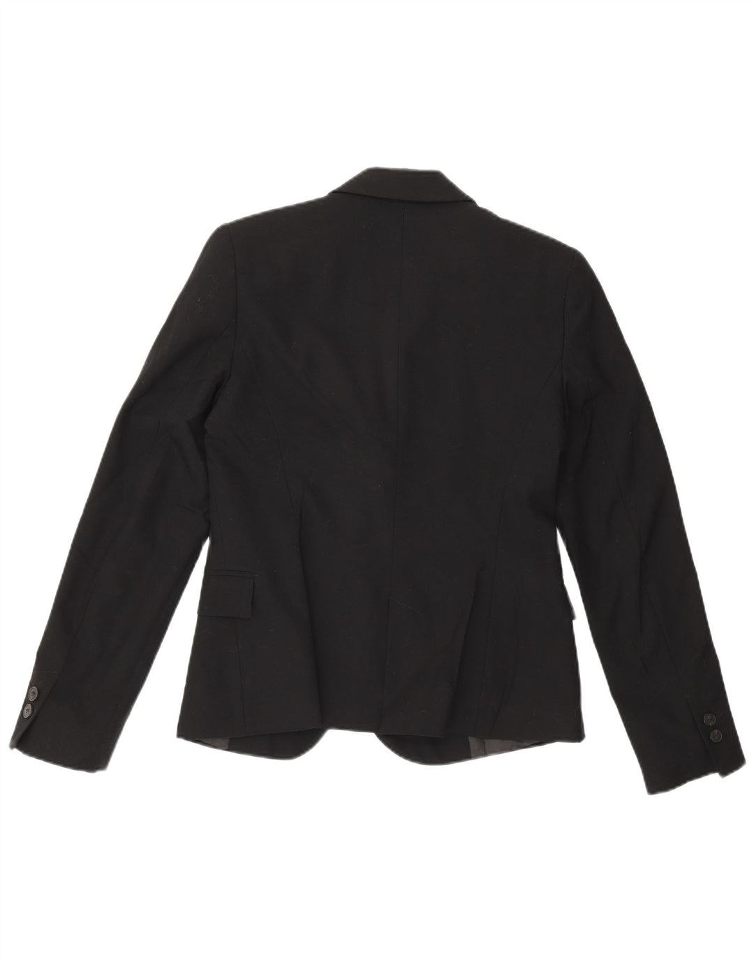 Zara Dame 1 Knap Blazer Jakke EU 36 XS Sort Polyester