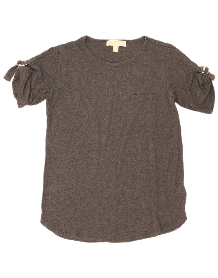 Michael Kors Dame T-Shirt Top UK 10 Lille Grå Viscose