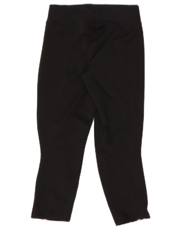 ADIDAS Capri Leggings til kvinder UK 4/6 XS sort polyester