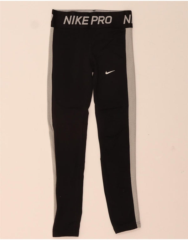 Nike Boys Grafiske Leggings 8-9 år Sort Colourblock Polyester