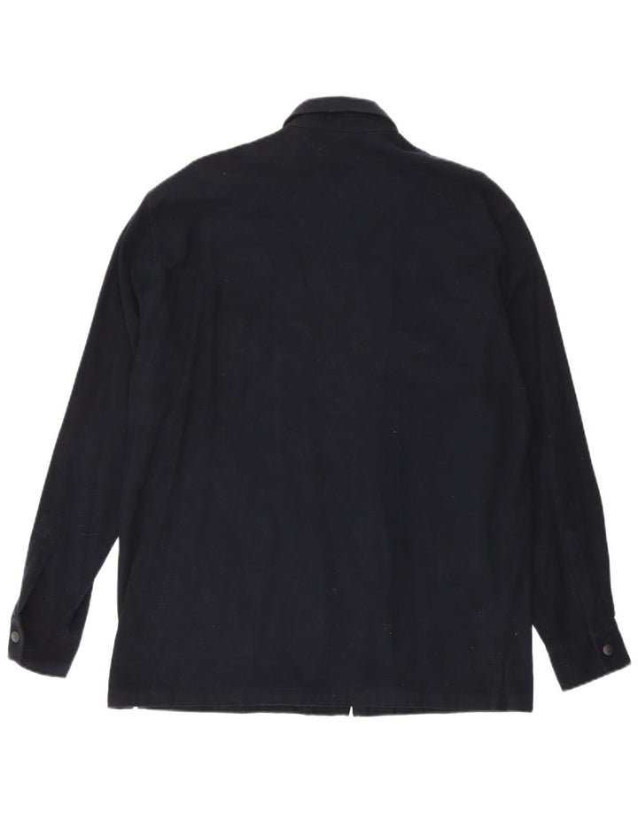 Krizia Herre Utility Jacket UK 40 Large Navy Blue Cotton