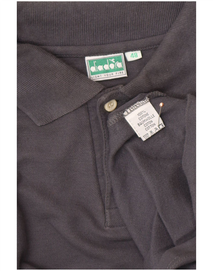 DIADORA Langærmet herre poloshirt IT 48 Mellemgrå bomuld