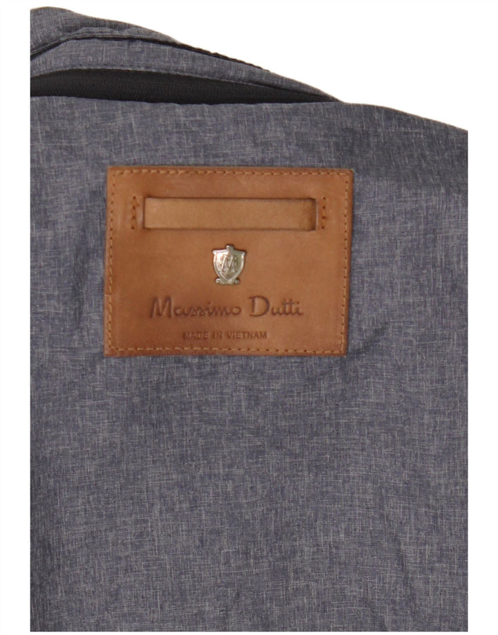 Massimo Dutti Herre Utility Jacket UK 38 Medium Navy Blue Nylon