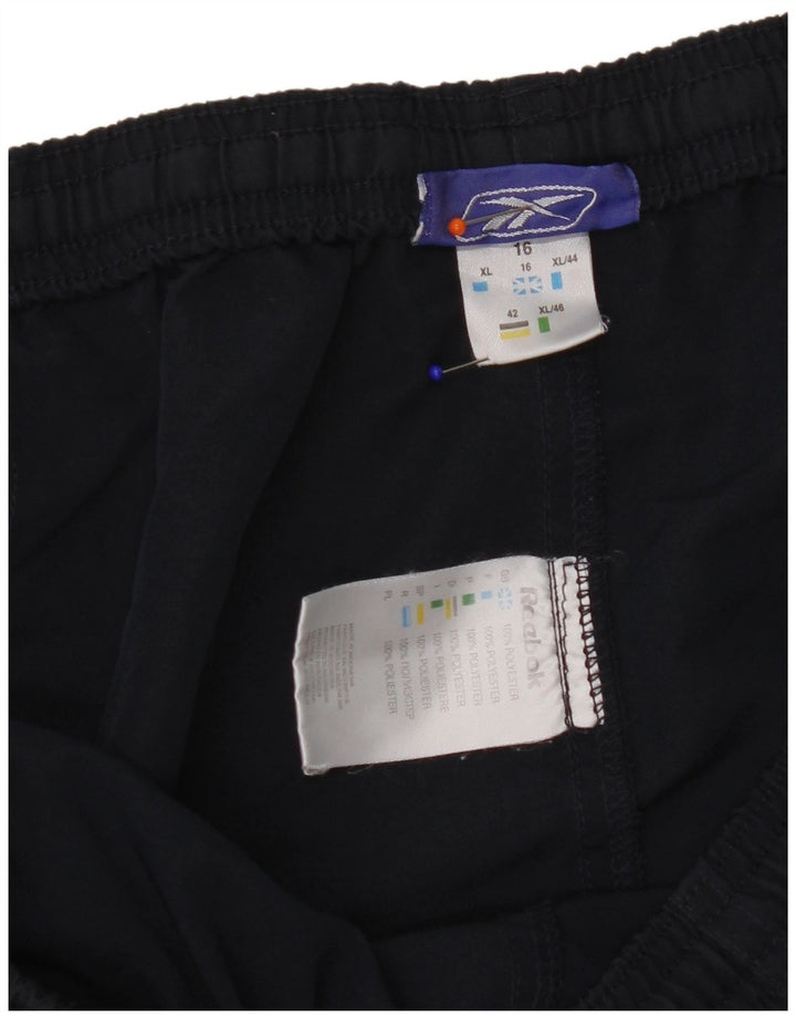 Reebok Sportsshorts til kvinder UK 16 Large Navy Blue Polyester