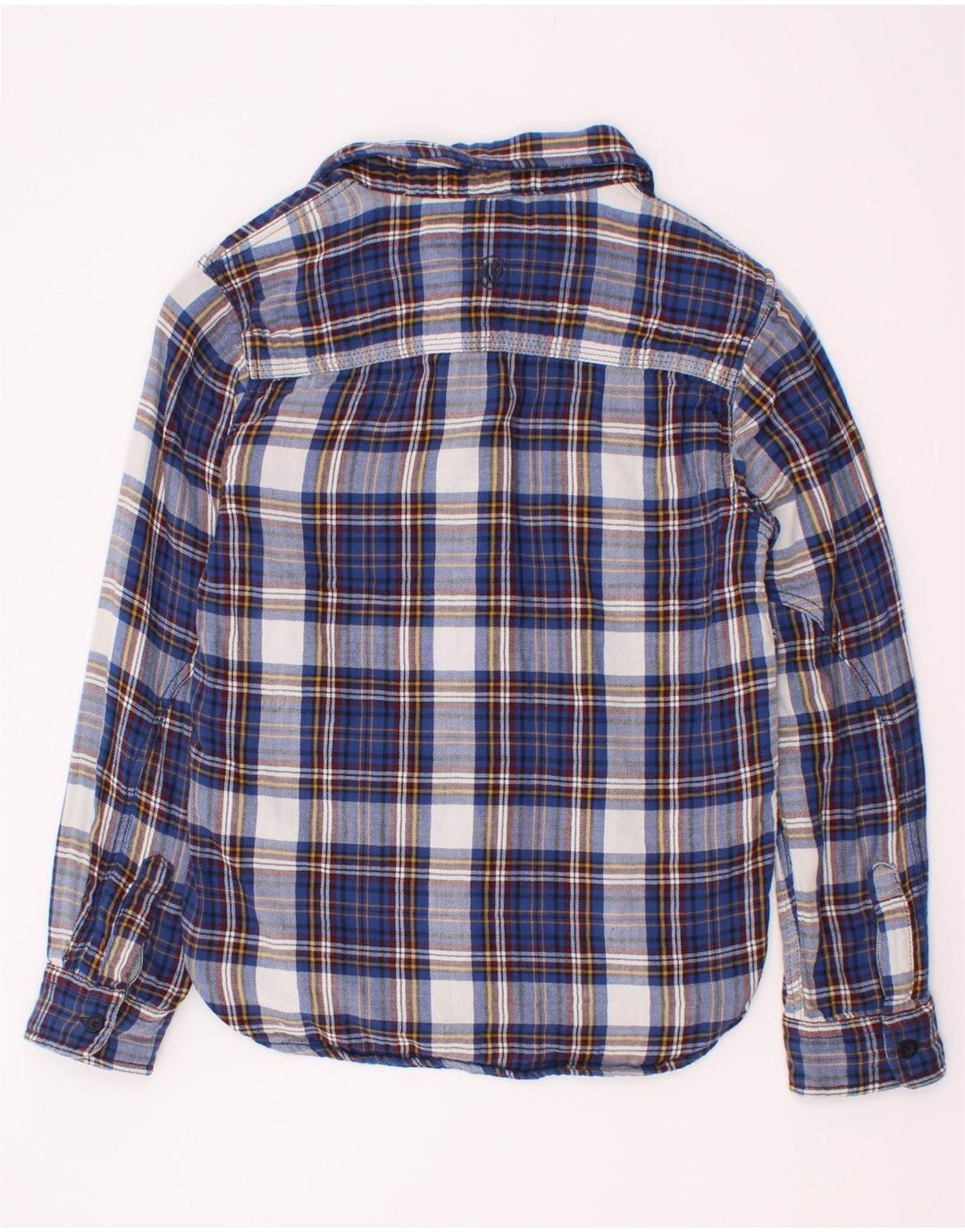Fat Face drenge flannelskjorte 8-9 år marineblå ternet bomuld
