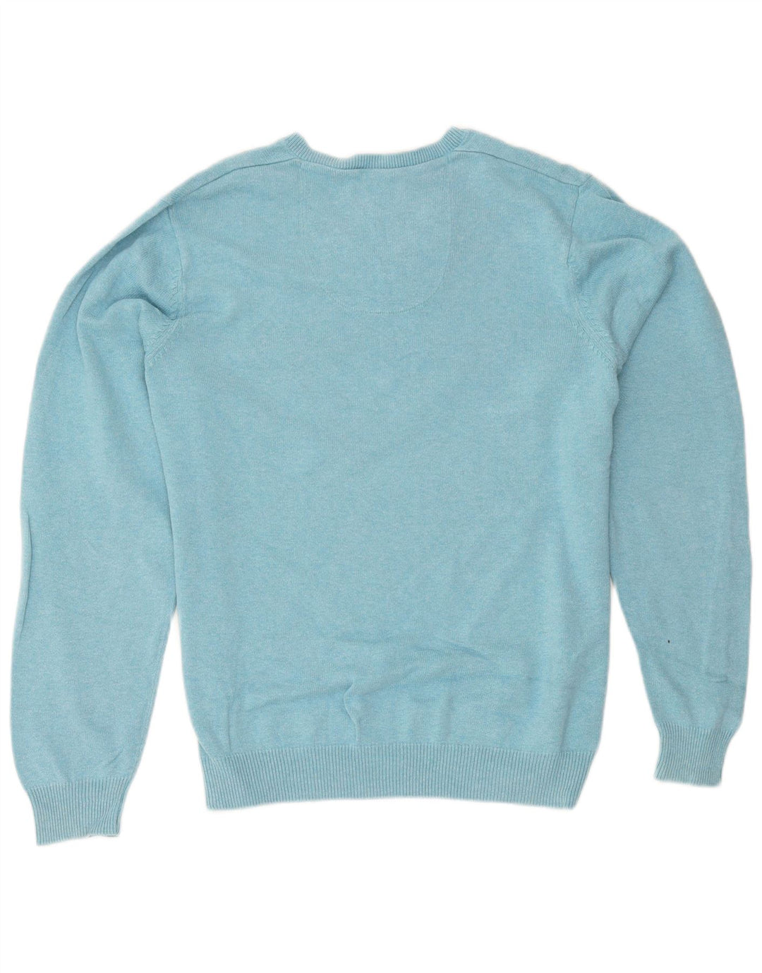 Marks & Spencer Herre Regular Fit V-hals sweater Stor blå bomuld