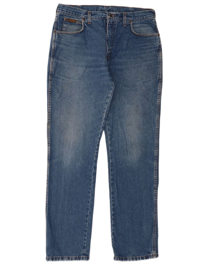 Wrangler Straight Jeans til mænd W32 L33 Blå