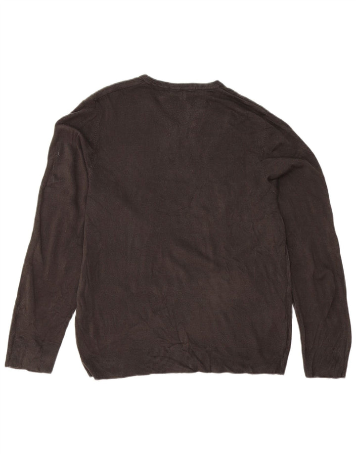 Marks & Spencer Herre V-hals sweater Stor Grå Akryl