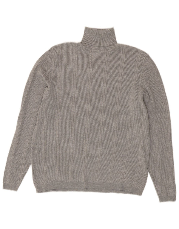 Marks & Spencer Dame Jumper Sweater med rullehals UK 18 XL Grå Viscose