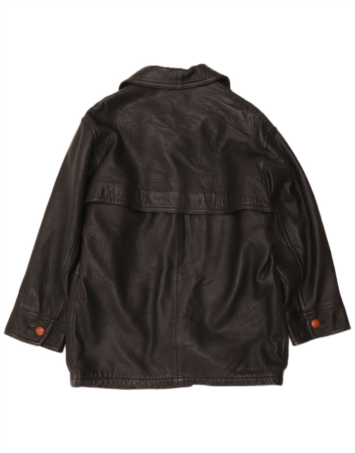 Henry Cottons Dame Oversized Læderjakke IT 42 Medium Sort Læder