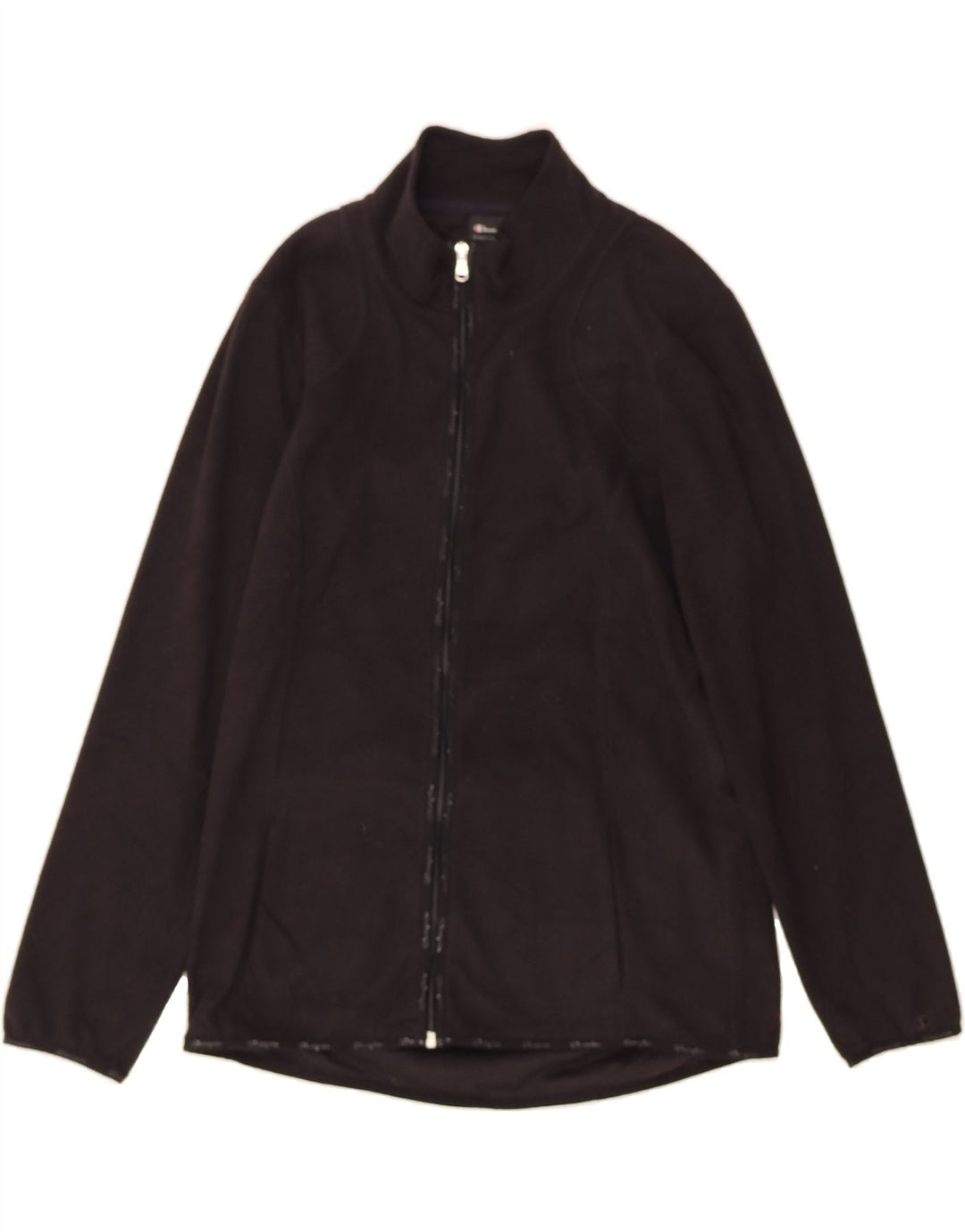 CHAMPION Womens Fleece Jacket UK 16 Large Black Polyester Vintage Champion and Second-Hand Champion from Messina Hembry 