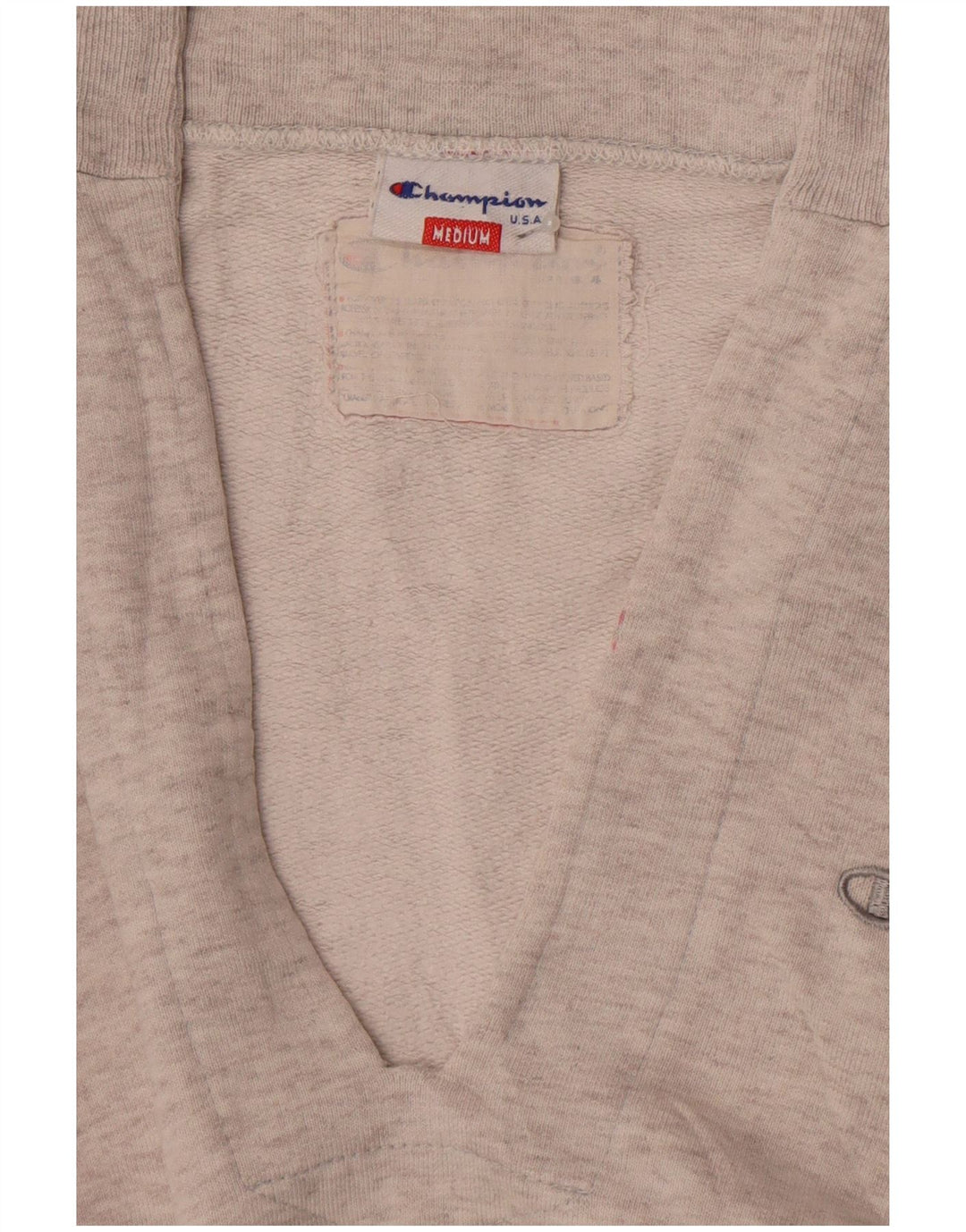 Champion Dame Loose Fit Sweatshirt Jumper UK 14 Medium Grey Flecked