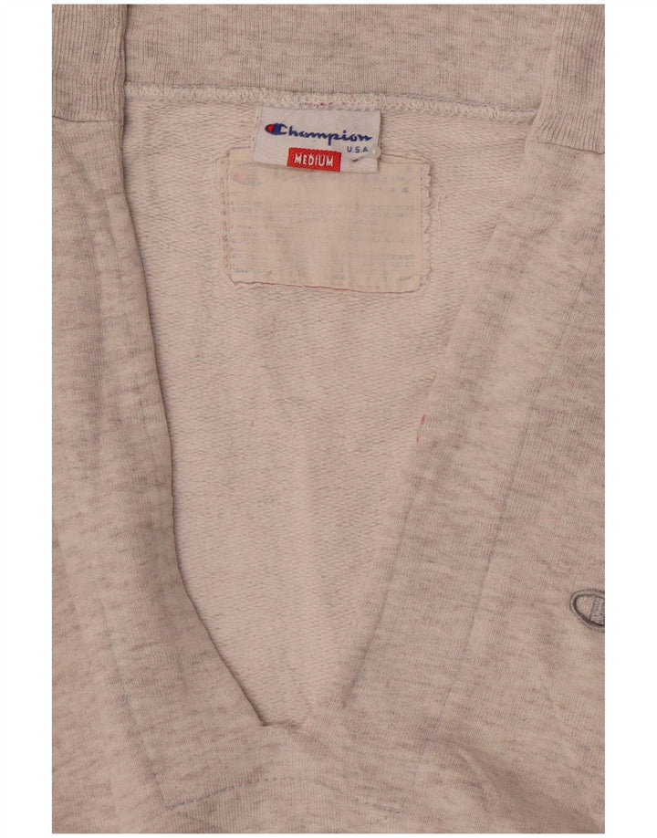 Champion Dame Loose Fit Sweatshirt Jumper UK 14 Medium Grey Flecked