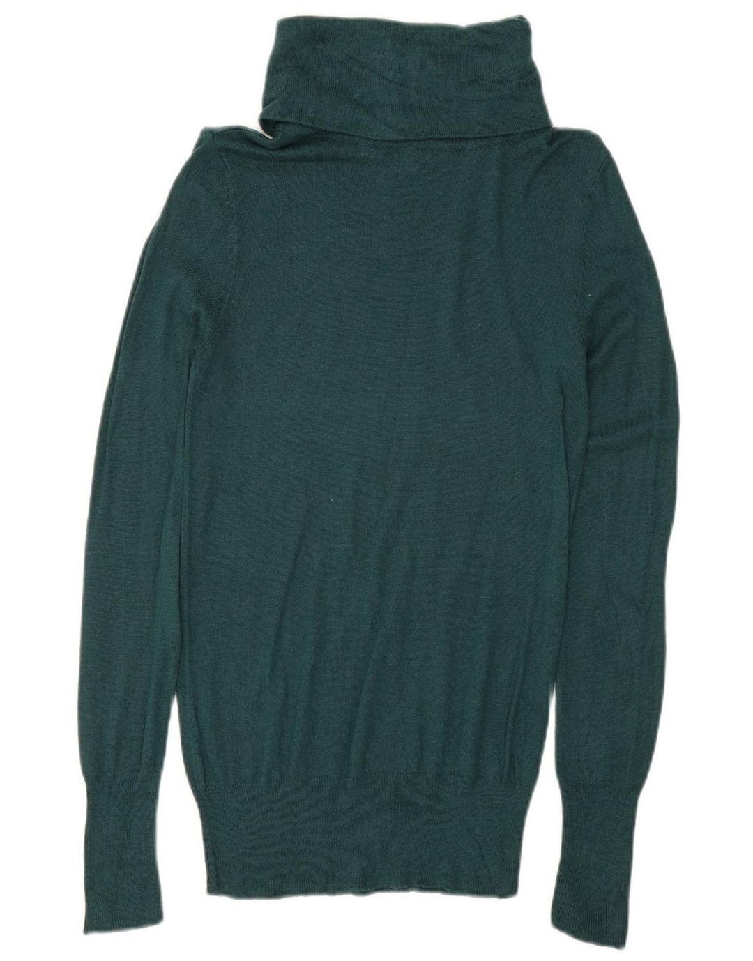 MOSSIMO Womens Roll Neck Jumper Sweater UK 10 Small Green Nylon