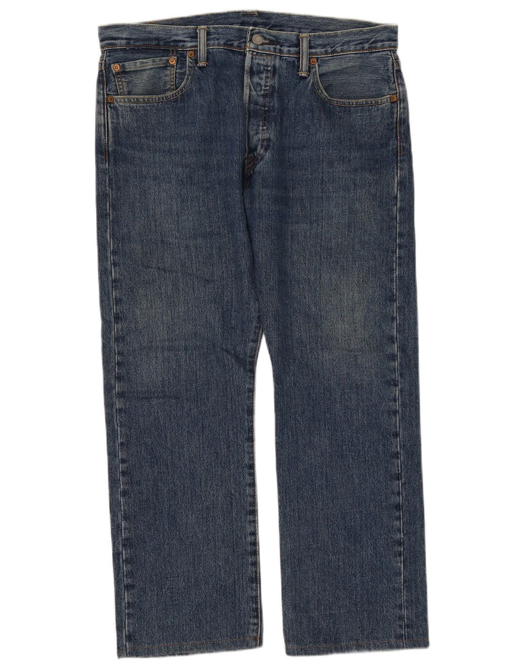 Levi's Herre 501 lige jeans W34 L26 blå bomuld