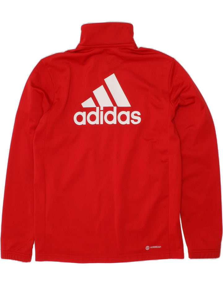 ADIDAS Boys Aeroready Graphic Tracksuit Top Jacket 11-12 Years  Red Vintage Adidas and Second-Hand Adidas from Messina Hembry 