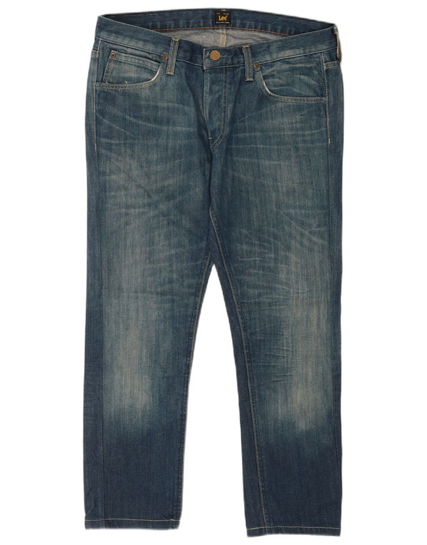 Lee Mens Daren Straight Jeans W33 L26 Blå Bomuld
