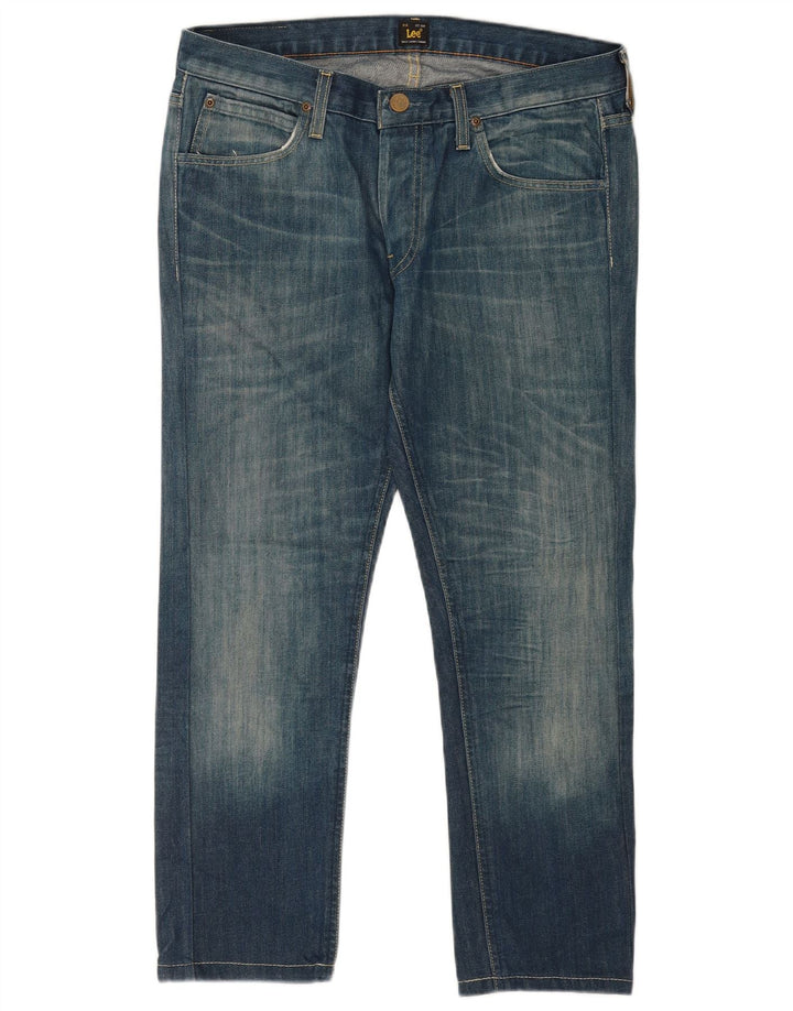 Lee Mens Daren Straight Jeans W33 L26 Blå Bomuld