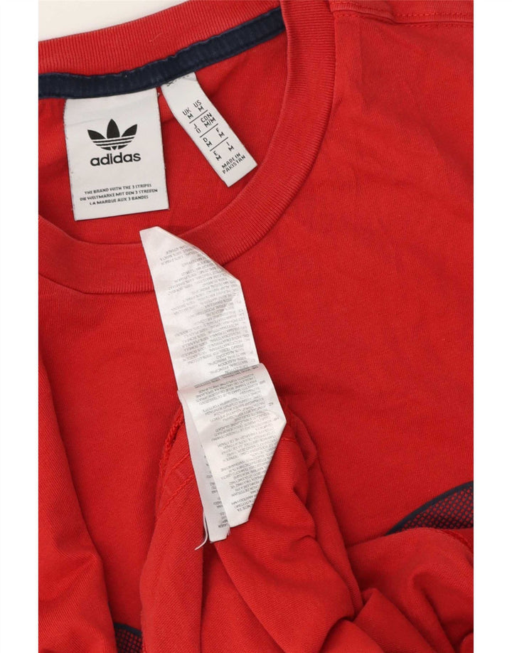 Adidas Herre grafisk T-shirt Top Medium Rød Bomuld