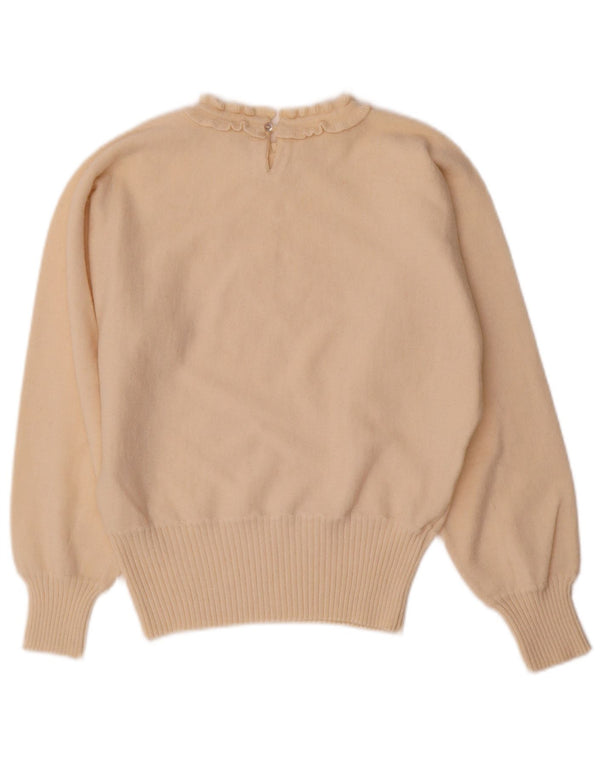 Dama Womens Boat Neck Jumper Sweater IT 46 Large Off White Angora