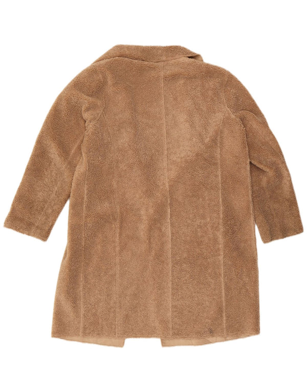Marks & Spencer Teddy Bear Overfrakke til kvinder UK 14 Stor brun polyester