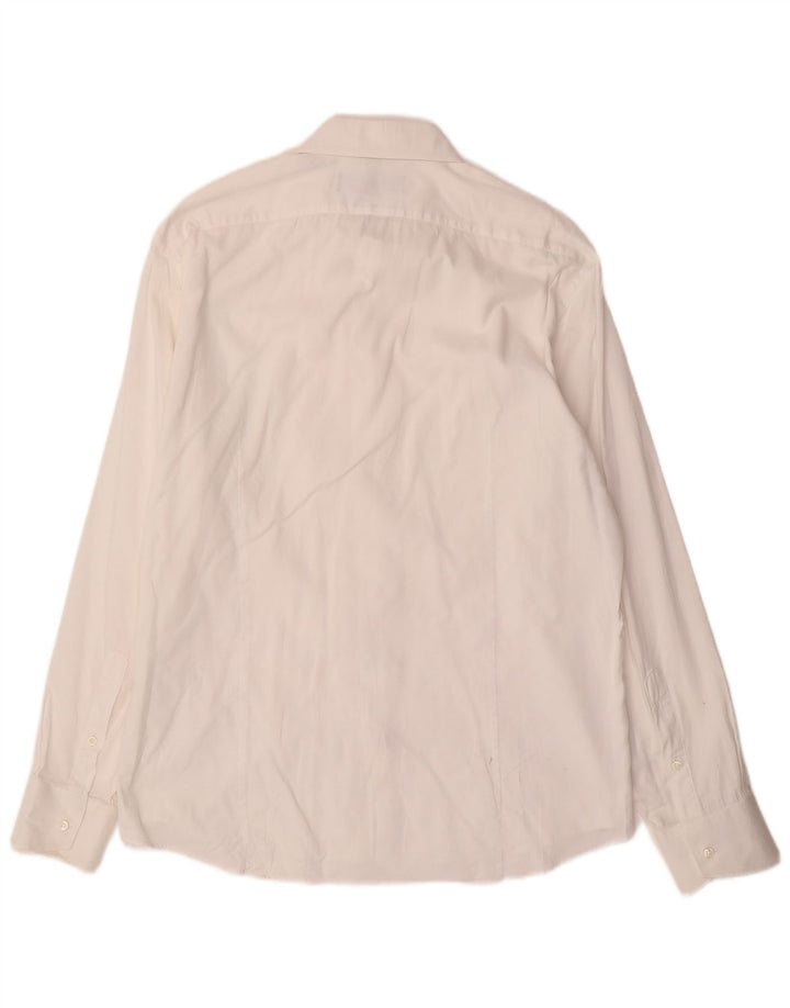 Trussardi herreskjorte str. 17 XL Hvid bomuld