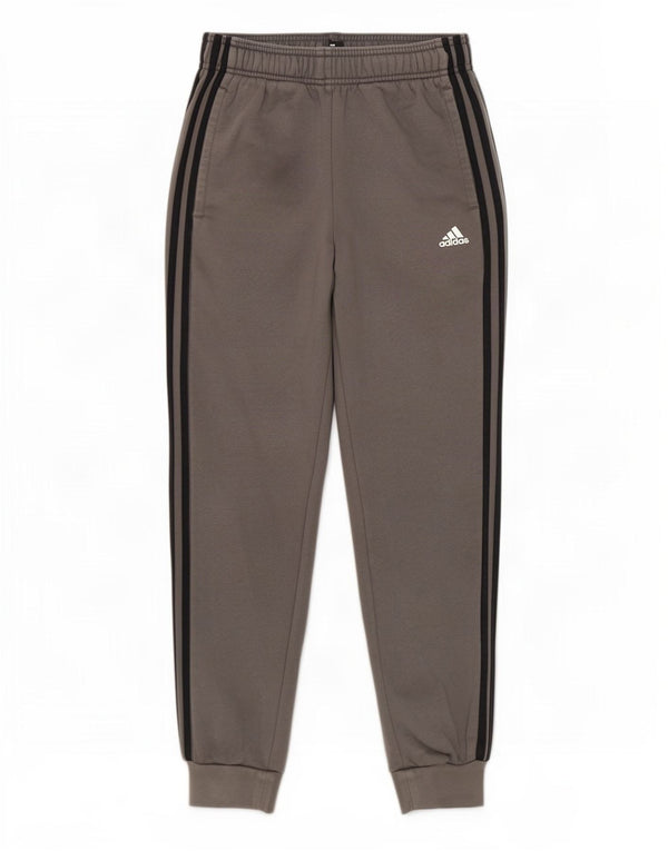 Adidas Drenge Træningsdragt Bukser Joggers 11-12 År Grå Bomuld
