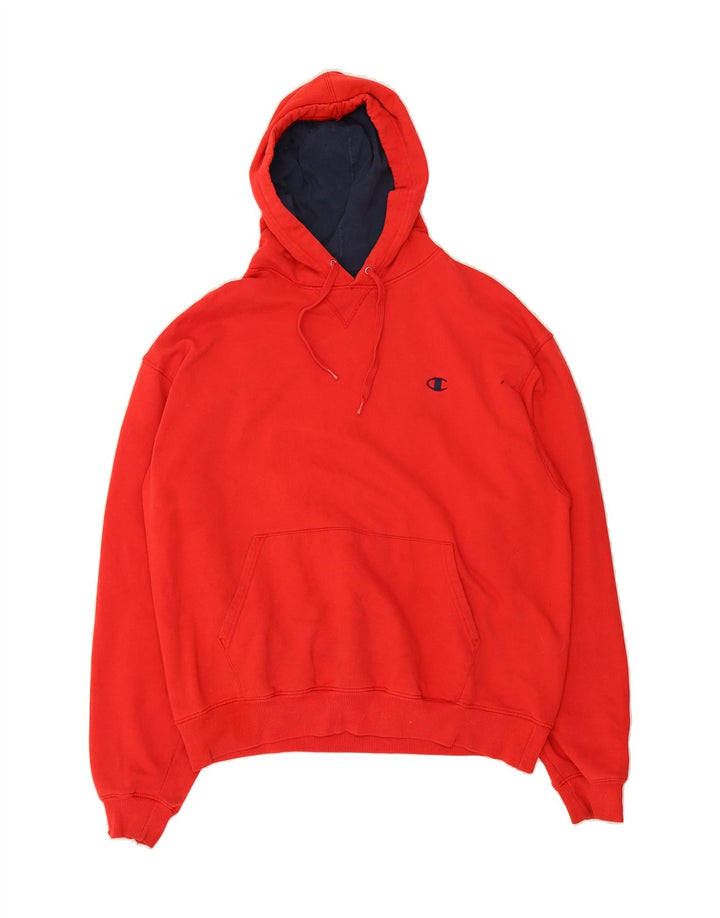 CHAMPION Mens Hoodie Jumper Large Red Cotton Vintage Champion and Second-Hand Champion from Messina Hembry 