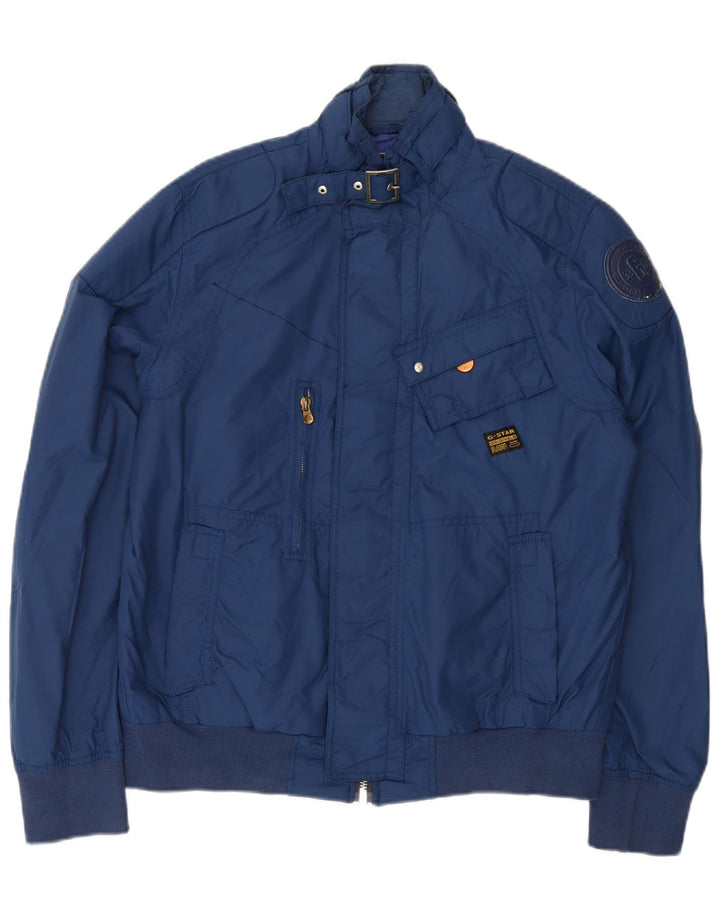 G-STAR Herre Grafisk Utility Jacket UK 40 Stor Blå Nylon