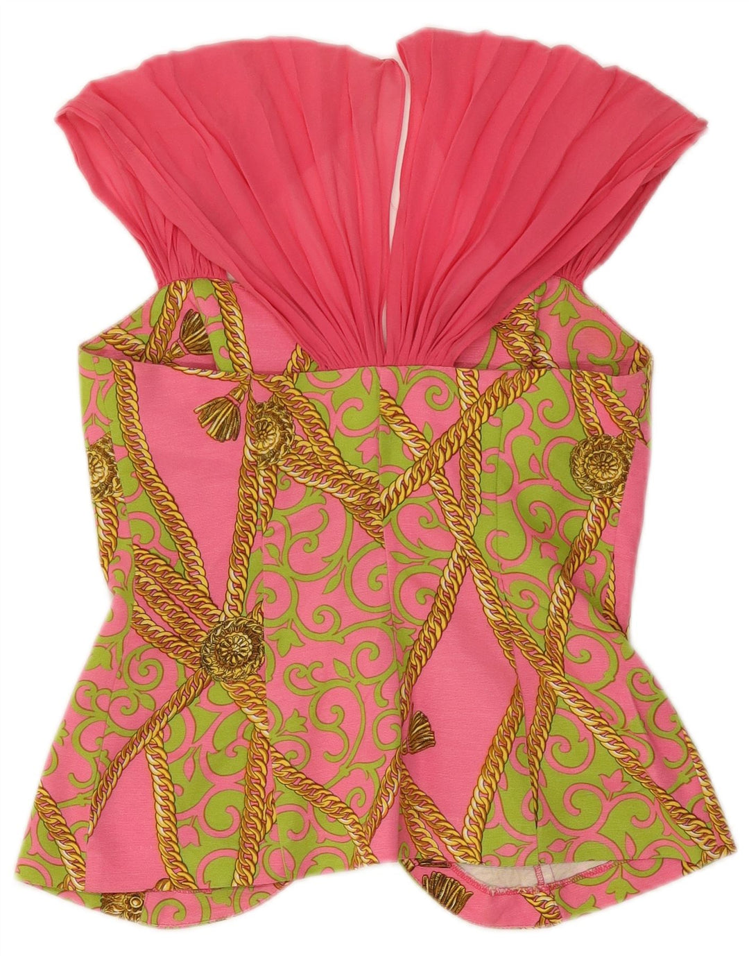 Vintage Kvinders grafisk 2-delt nederdelsæt IT 44 Medium W28 Pink Paisley