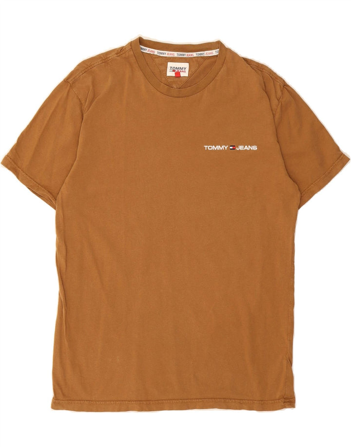 TOMMY HILFIGER Mens T-Shirt Top Medium Brown Vintage Tommy Hilfiger and Second-Hand Tommy Hilfiger from Messina Hembry 