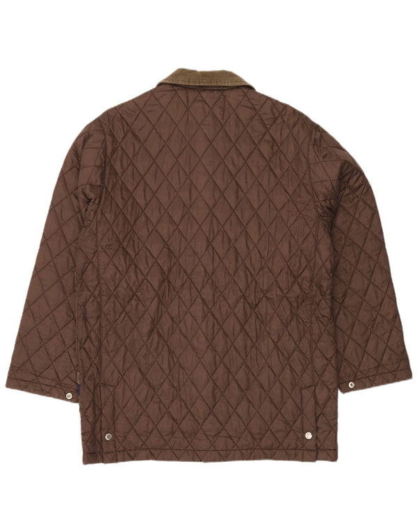 SINCLAIR Herre quiltet jakke UK 38 Medium Brun Nylon