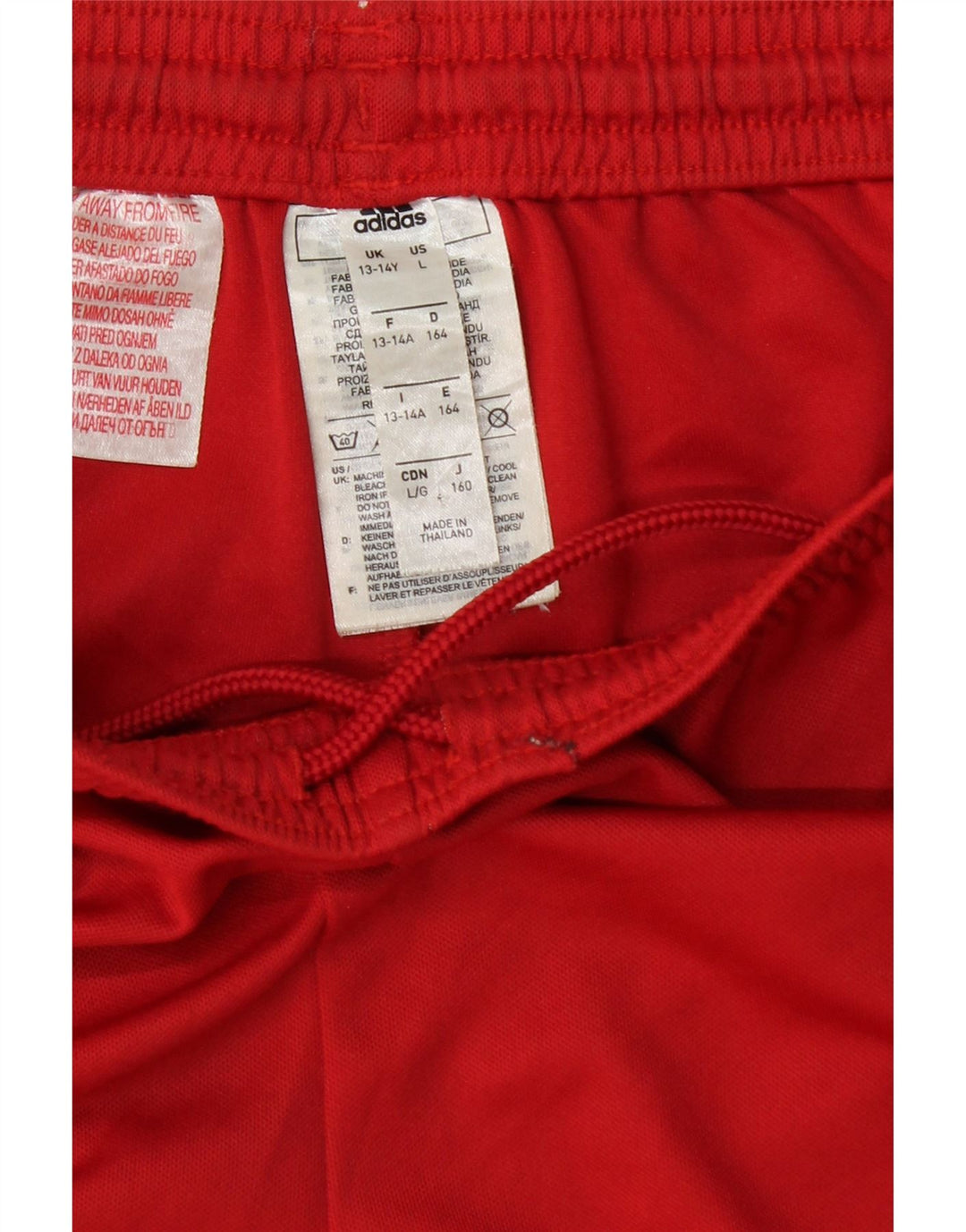 ADIDAS Boys Aeroready Sport Shorts 13-14 Years  Red Polyester
