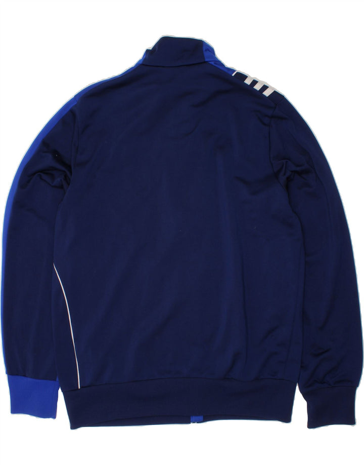 ADIDAS Boys Tracksuit Top Jacket 13-14 Years Navy Blue Colourblock Vintage Adidas and Second-Hand Adidas from Messina Hembry 