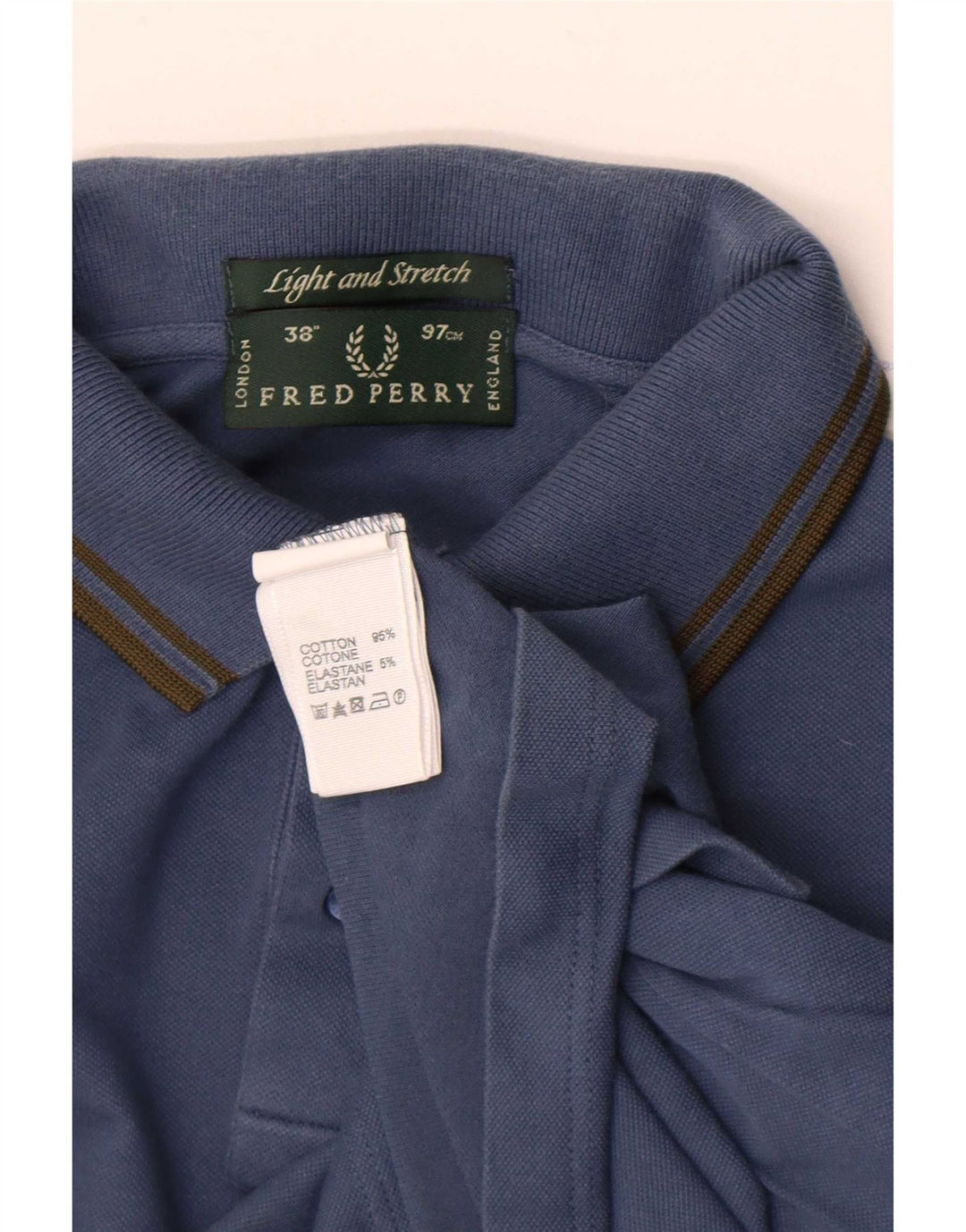 Fred Perry Herre let og stræk langærmet poloskjorte lille marineblå