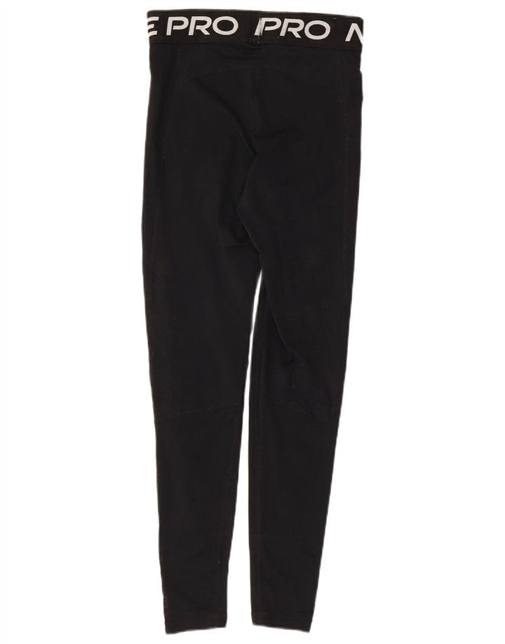 Nike Dame Grafiske Leggings UK 8 Small Black Polyester