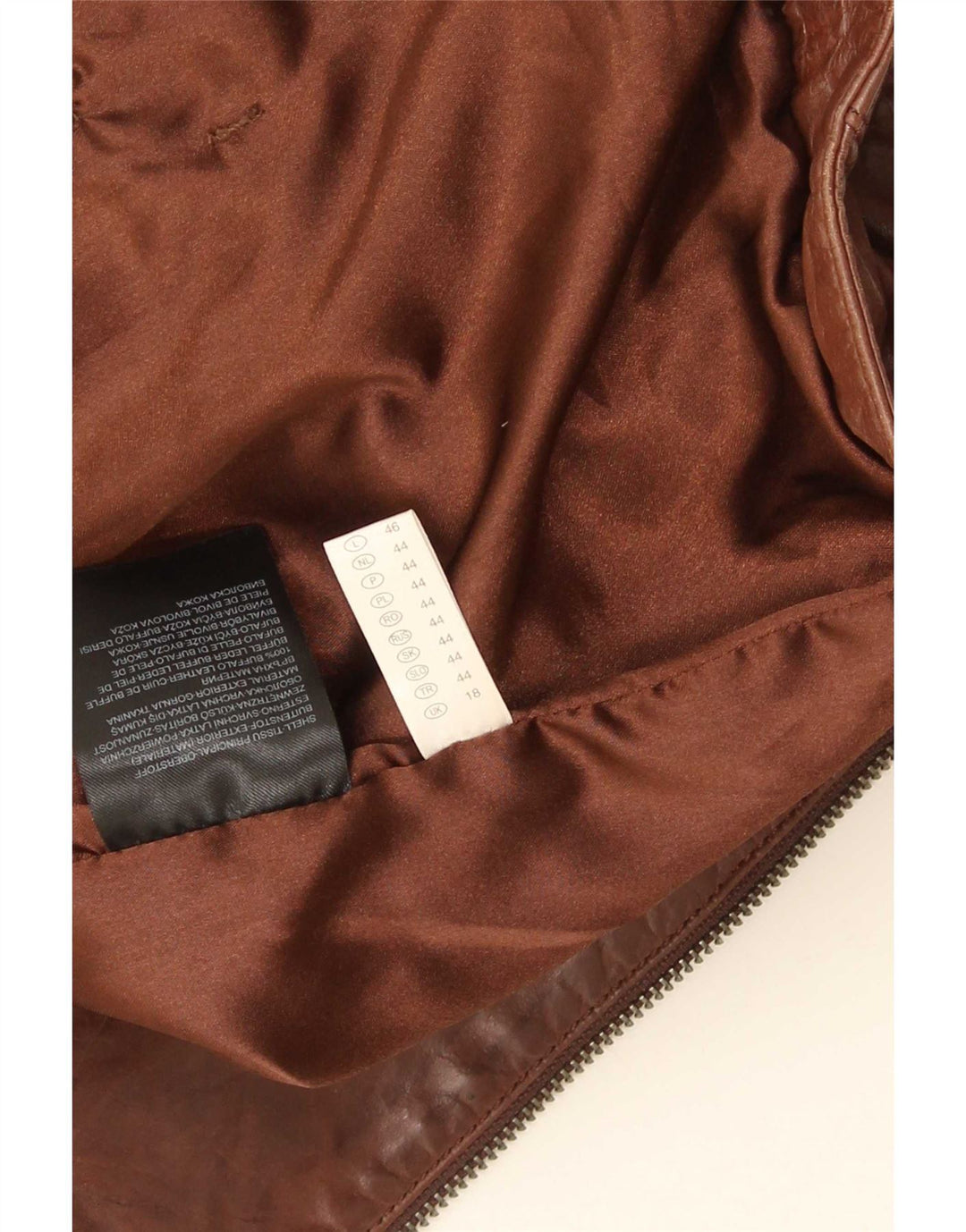 C & A læderjakke til kvinder UK 18 XL Brun