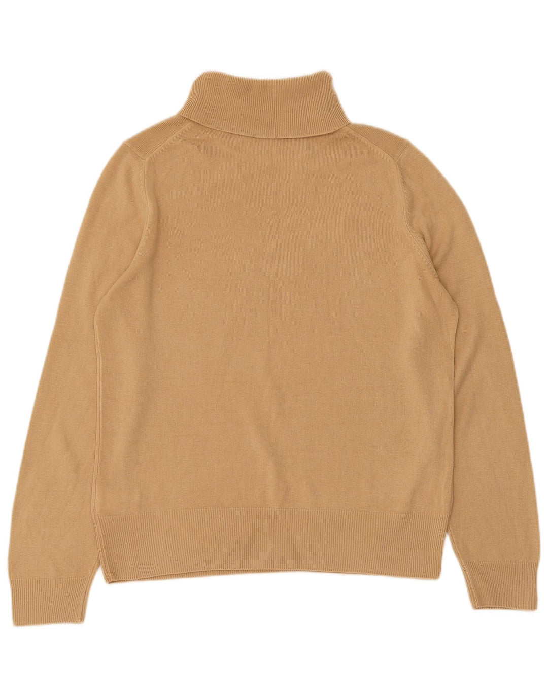 Marks & Spencer Dame Rullehals Sweater UK 12 Medium Brun Akryl
