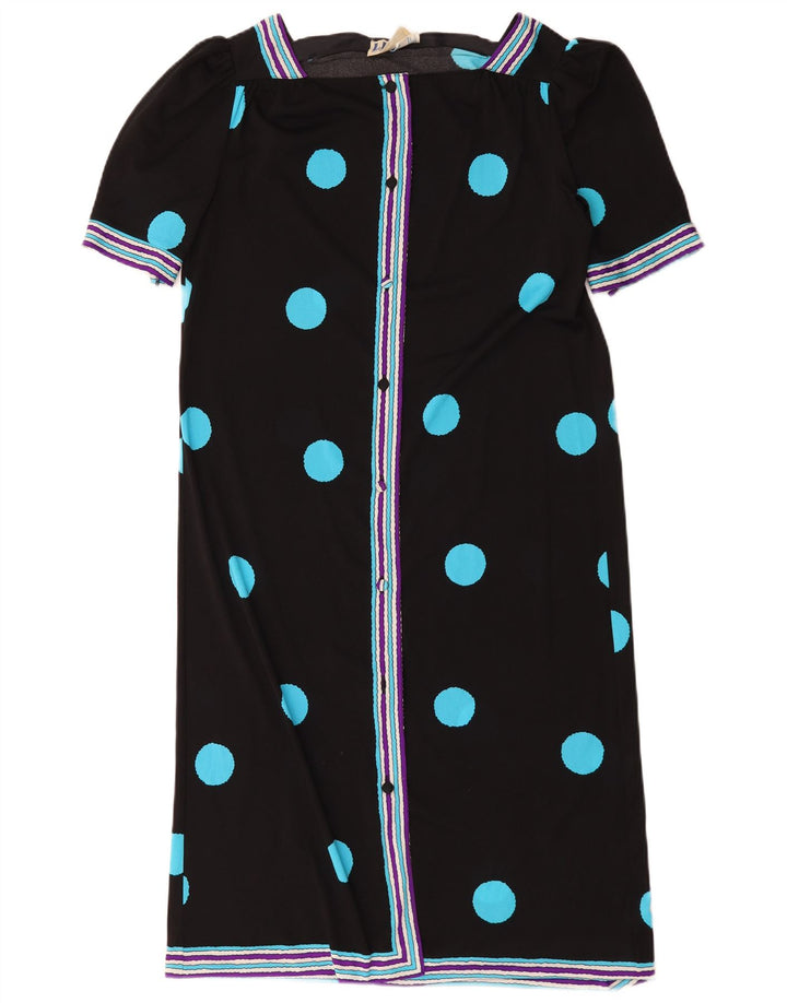 Lido Womens Shift Dress UK 14 Stor sort geometrisk polyamid