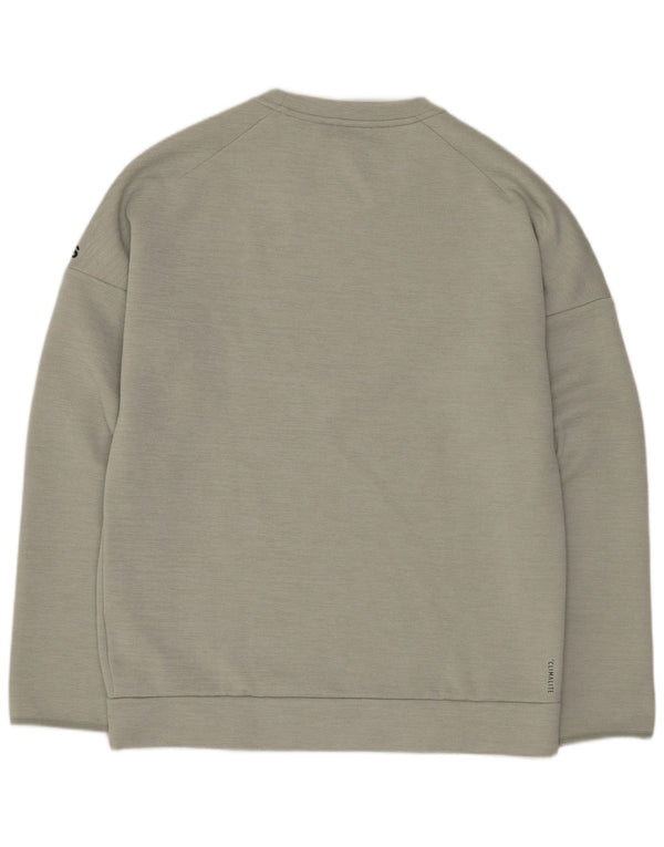 Adidas Herre Graphic Regular Fit Sweatshirt Jumper Medium Green Polyester