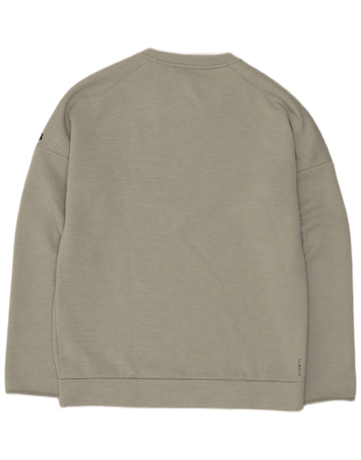 Adidas Herre Graphic Regular Fit Sweatshirt Jumper Medium Green Polyester