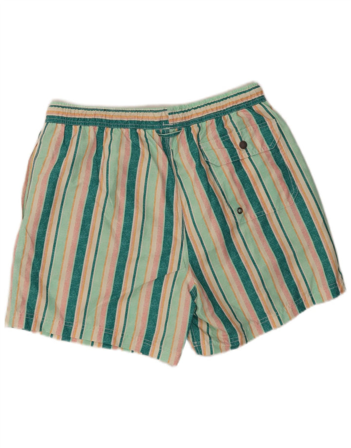 John Lewis Badeshorts til mænd mellemgrøn stribet polyester