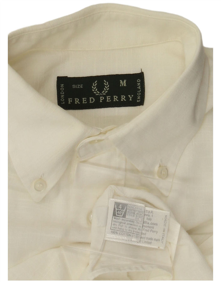 Fred Perry Herreskjorte Medium Hvid Bomuld