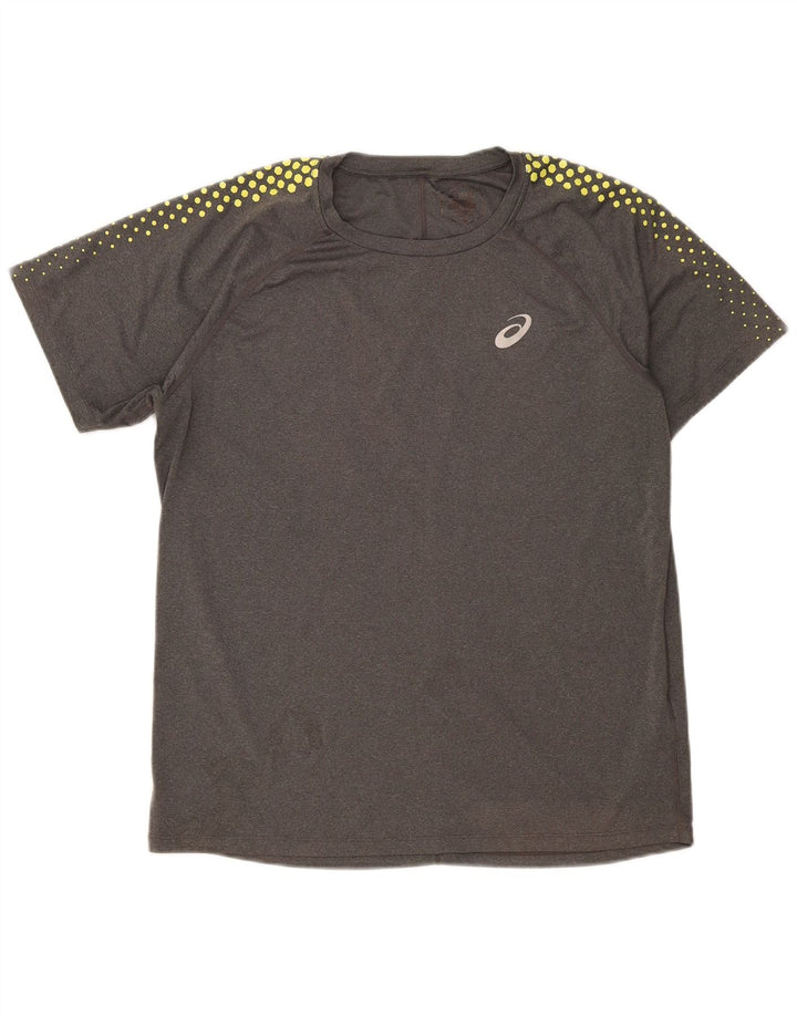 Asics Herre T-Shirt Top XL Grå plettet polyester