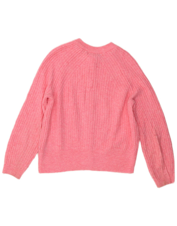 Marks & Spencer Womens Regular Fit Cardigan Sweater UK 14 Medium Pink